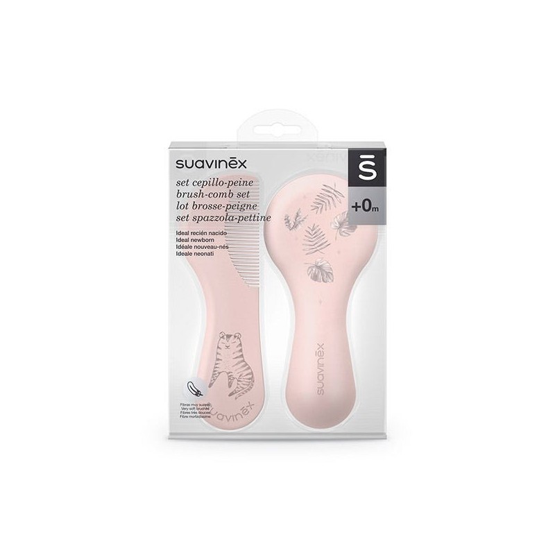 CEPILLO Y PEINE INFANTIL SOFT SUAVINEX ROSA